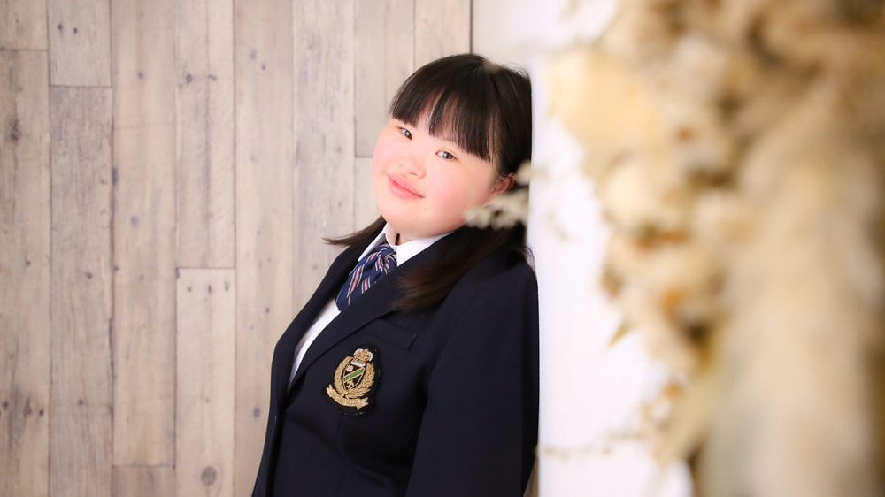 ダウン症児制服姿
